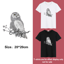 Animal owl men's printing accessories iron DIY heat transfer patch T-shirt heat transfer sticker decorative printing sticker